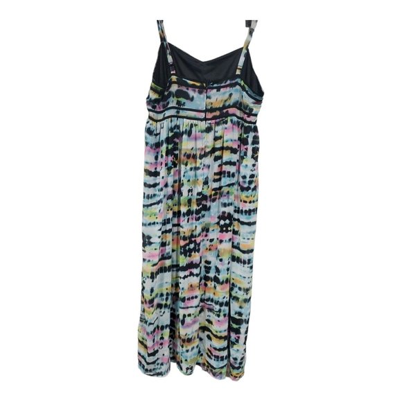 Torrid Plus Size Women's Rainbow Tie-Dye Sleeveless Maxi Dress Chiffon Size 20 - Picture 3 of 16